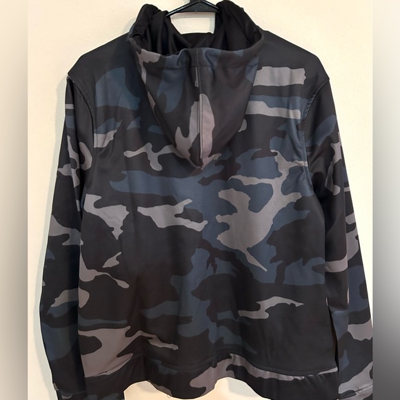 NWT Kenneth Cole Jacket Green & Gray Camouflage Hooded Zip Up Men’s Small - Picture 6 of 12